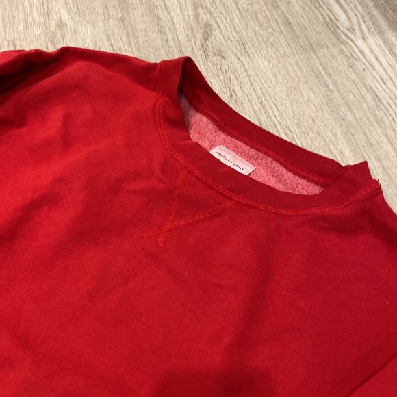 NWT American Eagle | Balloon Sleeve Crewneck Red | Size Small - Picture 5 of 9